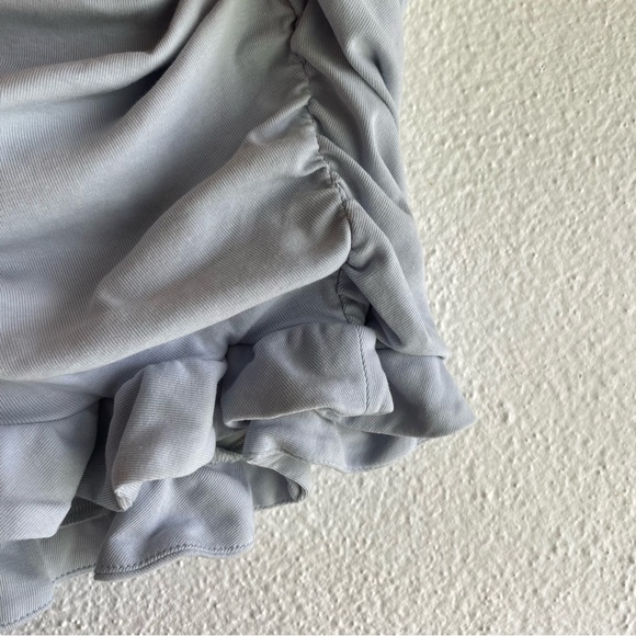 Mable Gray Scrunched Mini Skirt MEDIUM - Picture 7 of 10